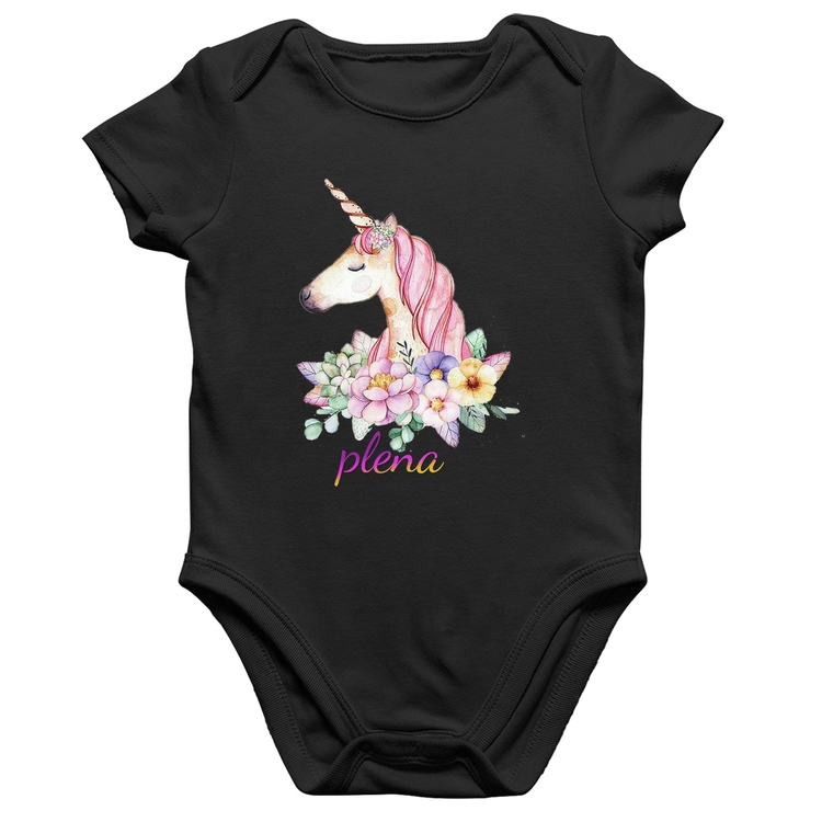 Body Bebê Algodão Plena Unicórnio