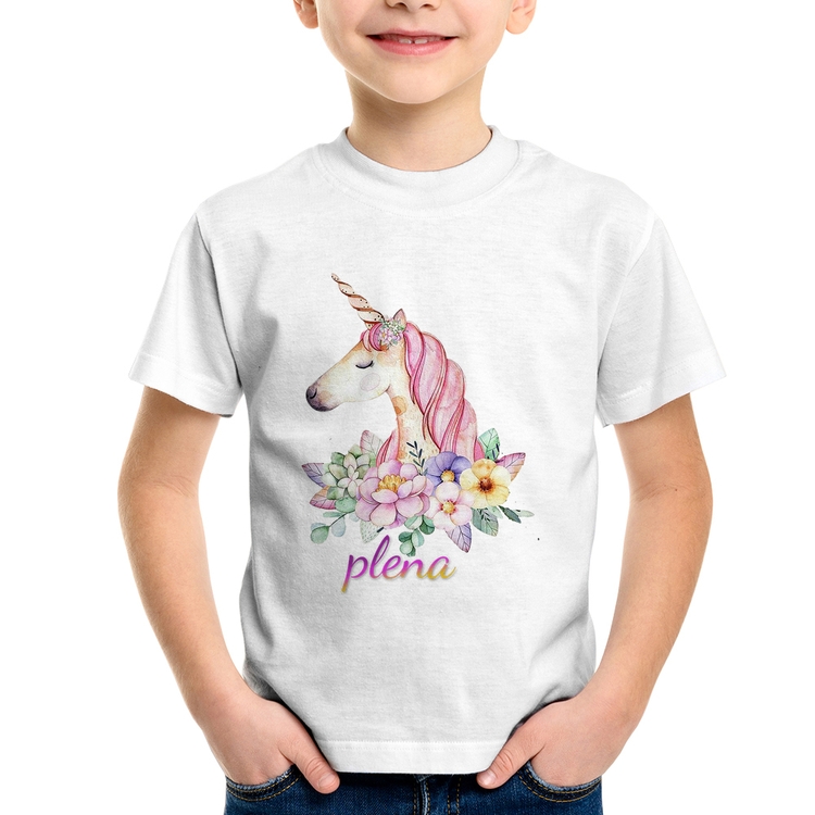 Camiseta Infantil Plena Unicórnio