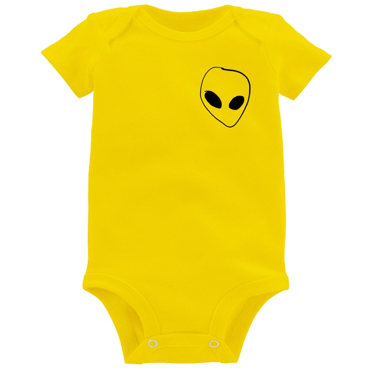 Body Bebê Pocket Alien - Amarelo