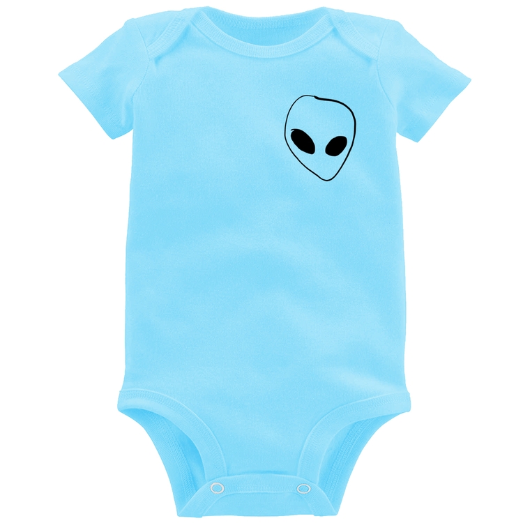 Body Bebê Pocket Alien - Azul Bebê