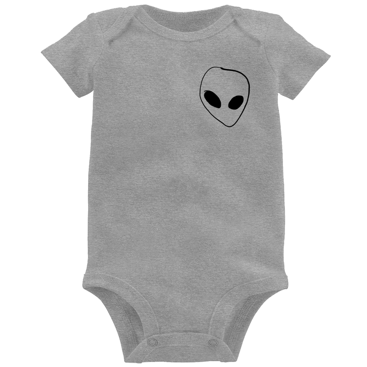 Body Bebê Pocket Alien - Cinza