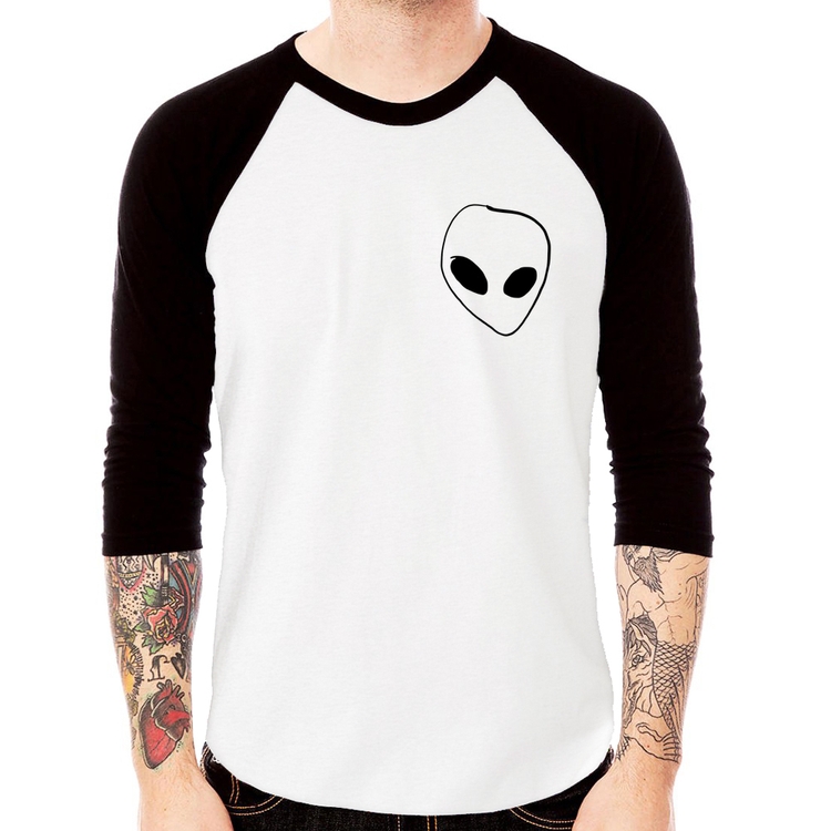 Camiseta Raglan Pocket Alien Manga 3/4