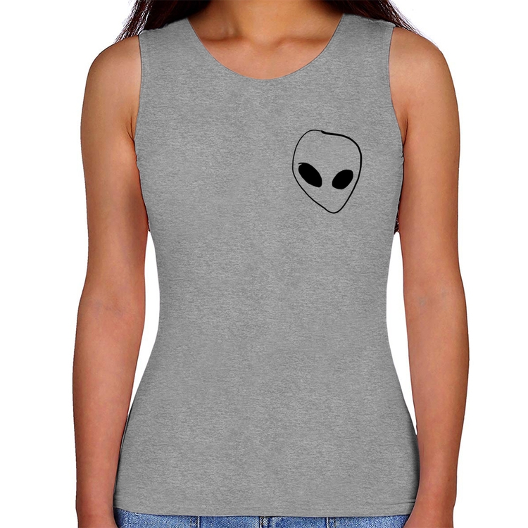Regata Feminina Pocket Alien - Cinza
