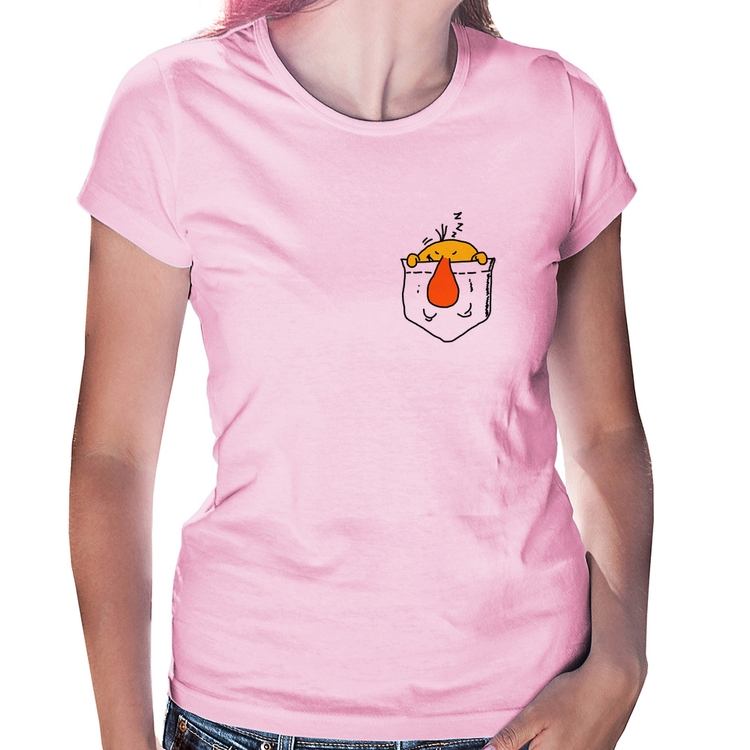 Baby Look Pocket Bug - Rosa Bebê