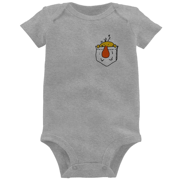 Body Bebê Pocket Bug - Cinza