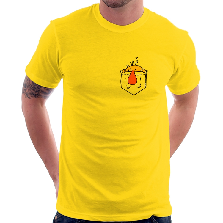 Camiseta Pocket Bug - Amarela