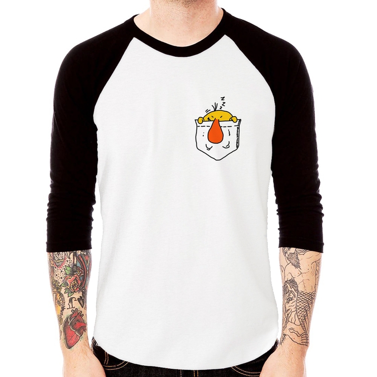 Camiseta Raglan Pocket Bug Manga 3/4