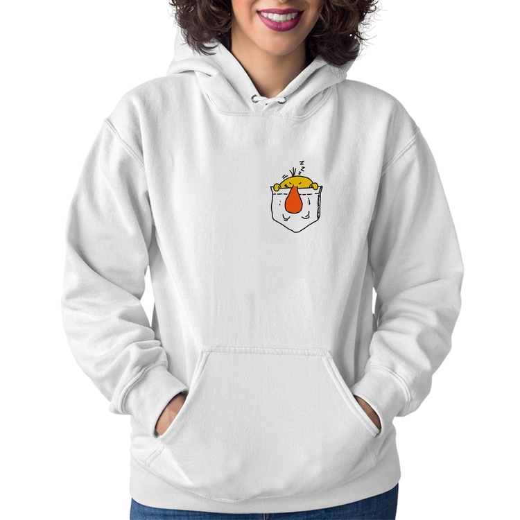 Moletom Feminino Pocket Bug - Branco