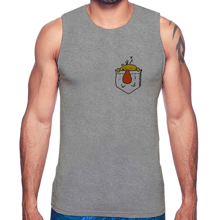 Regata Pocket Bug - Cinza