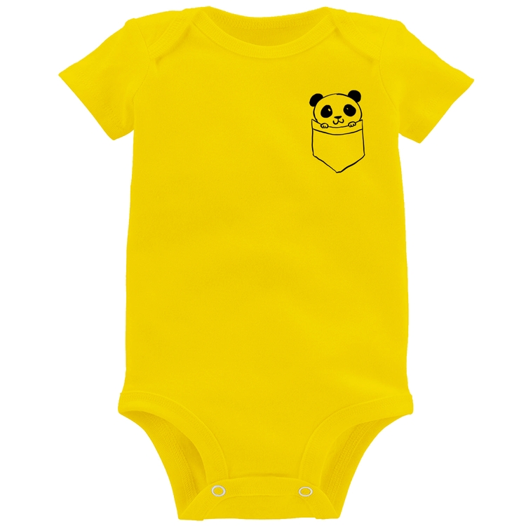 Body Bebê Pocket Panda - Amarelo