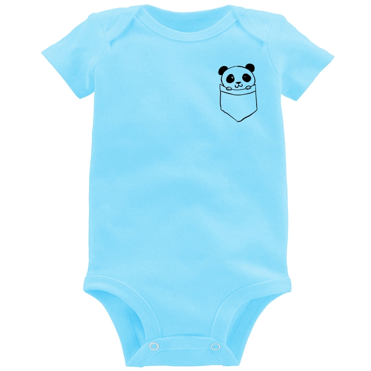 Body Bebê Pocket Panda - Azul Bebê