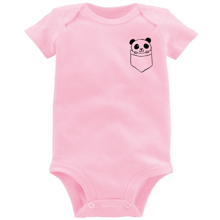 Body Bebê Pocket Panda - Rosa Bebê