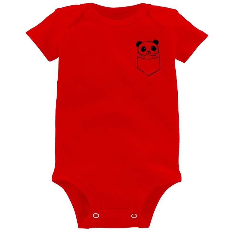 Body Bebê Pocket Panda - Vermelho