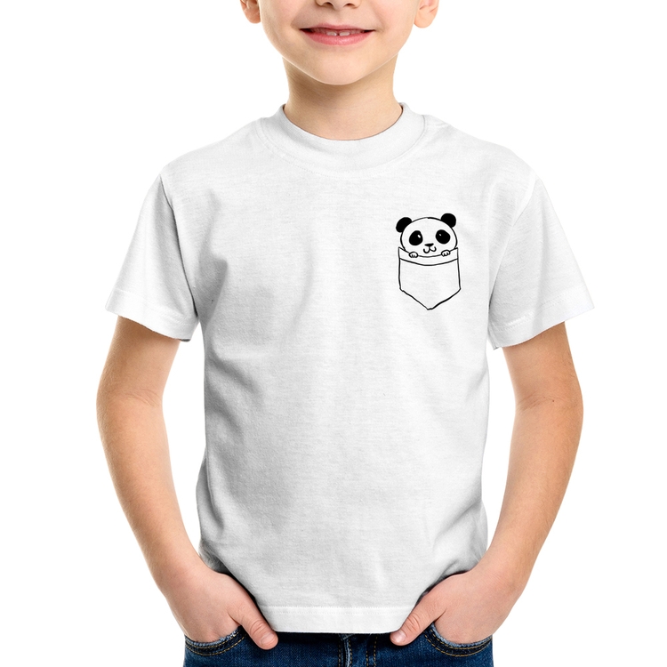 Camiseta Infantil Pocket Panda