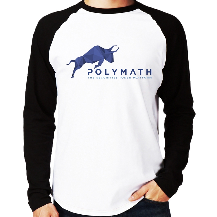 Camiseta Raglan Polymath The Securities Token Platform Manga Longa