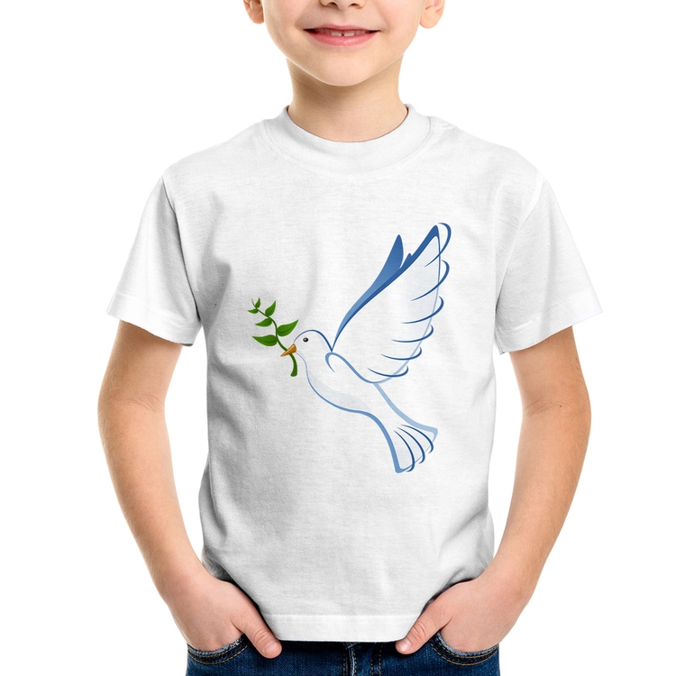 Camiseta Infantil Pomba da Paz