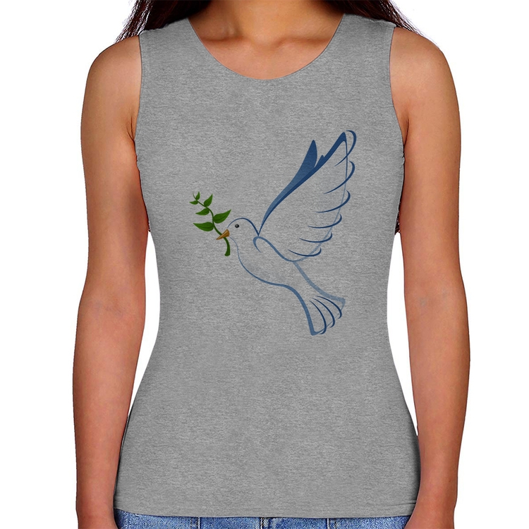 Regata Feminina Pomba da Paz - Cinza