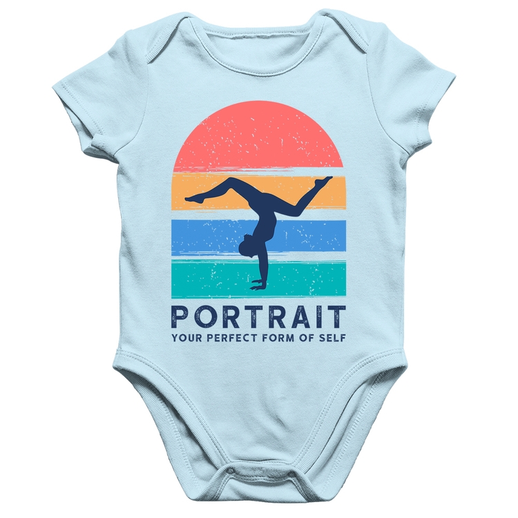 Body Bebê Algodão Portrait Your Perfect Form Of Self - Azul Bebê