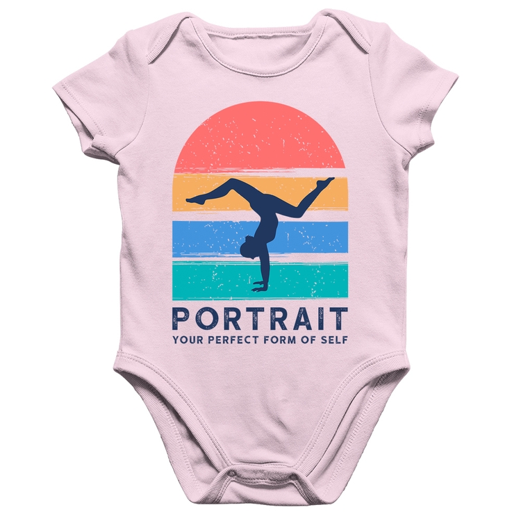 Body Bebê Algodão Portrait Your Perfect Form Of Self - Rosa Bebê