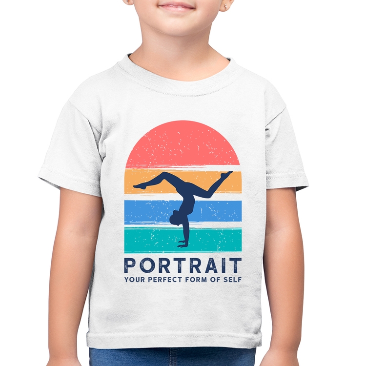 Camiseta Algodão Infantil Portrait Your Perfect Form Of Self - Branca