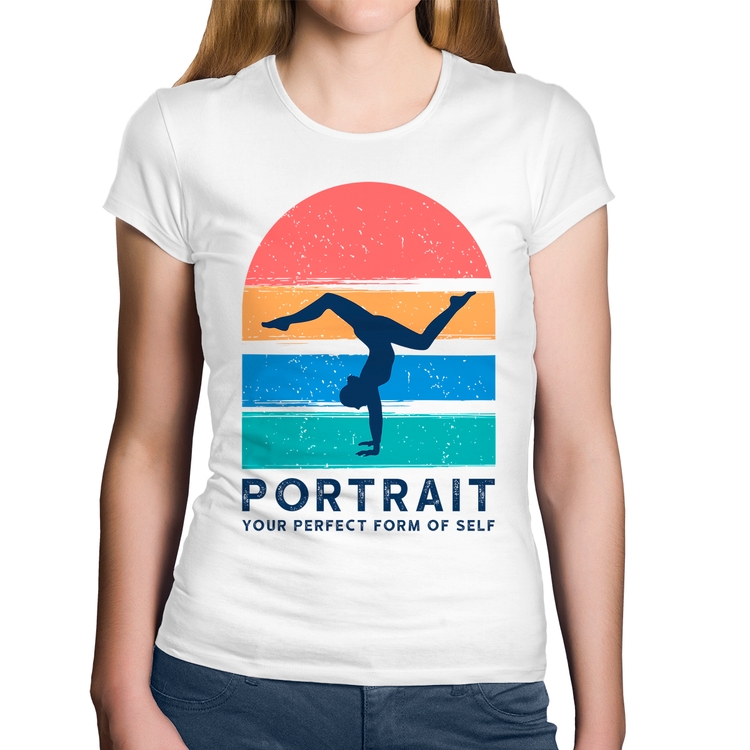 Baby Look Algodão Portrait Your Perfect Form Of Self - Branca