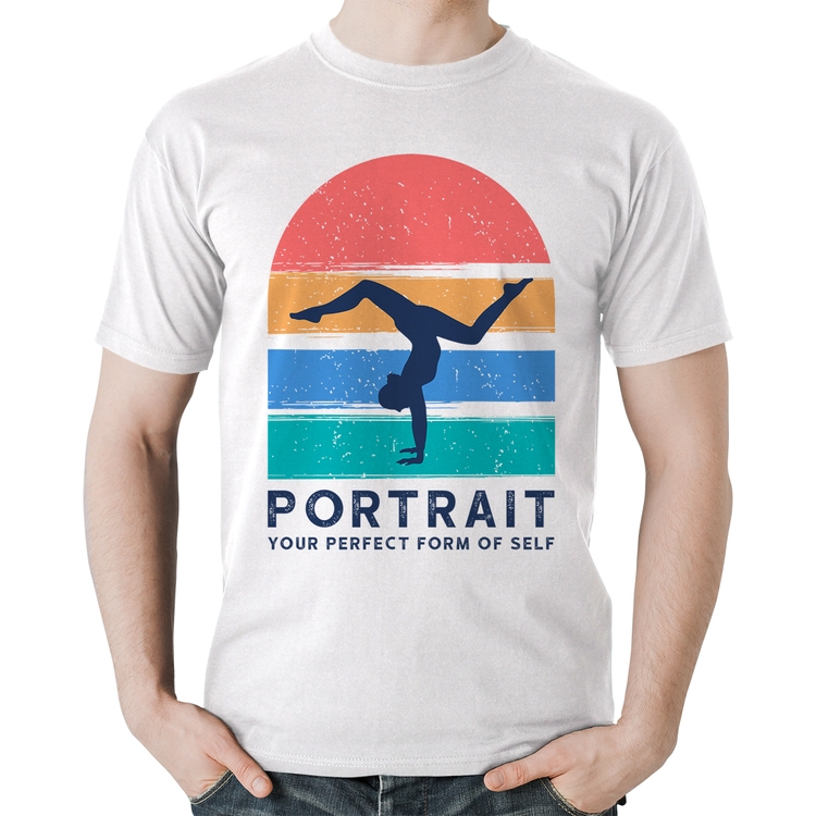 Camiseta Algodão Portrait Your Perfect Form Of Self - Branca