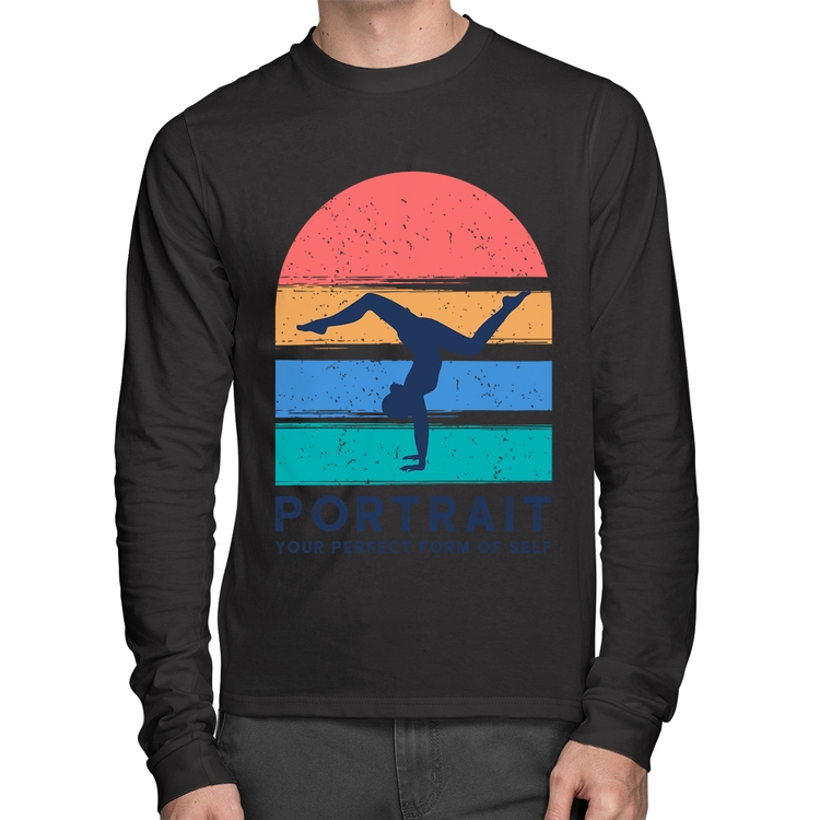 Camiseta Algodão Portrait Your Perfect Form Of Self Manga Longa