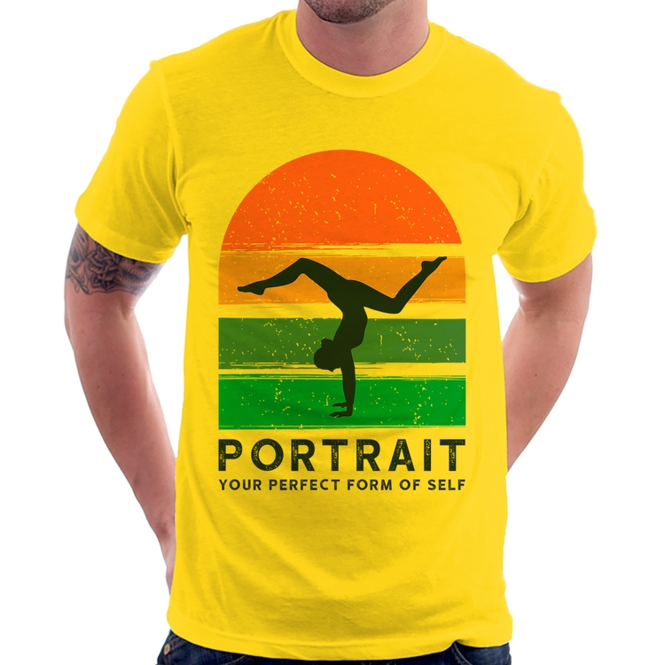 Camiseta Portrait Your Perfect Form Of Self - Amarela