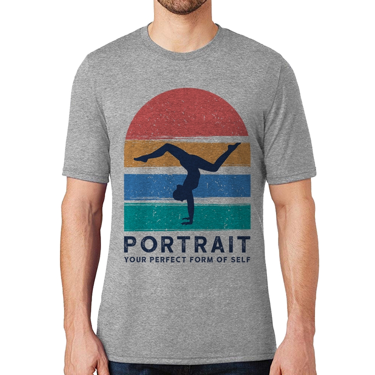 Camiseta Portrait Your Perfect Form Of Self - Cinza