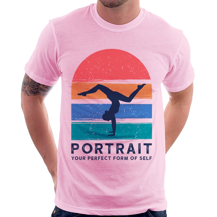 Camiseta Portrait Your Perfect Form Of Self - Rosa Bebê