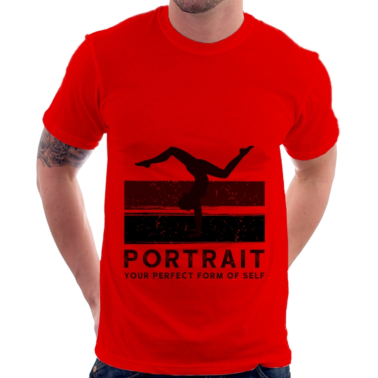 Camiseta Portrait Your Perfect Form Of Self - Vermelha