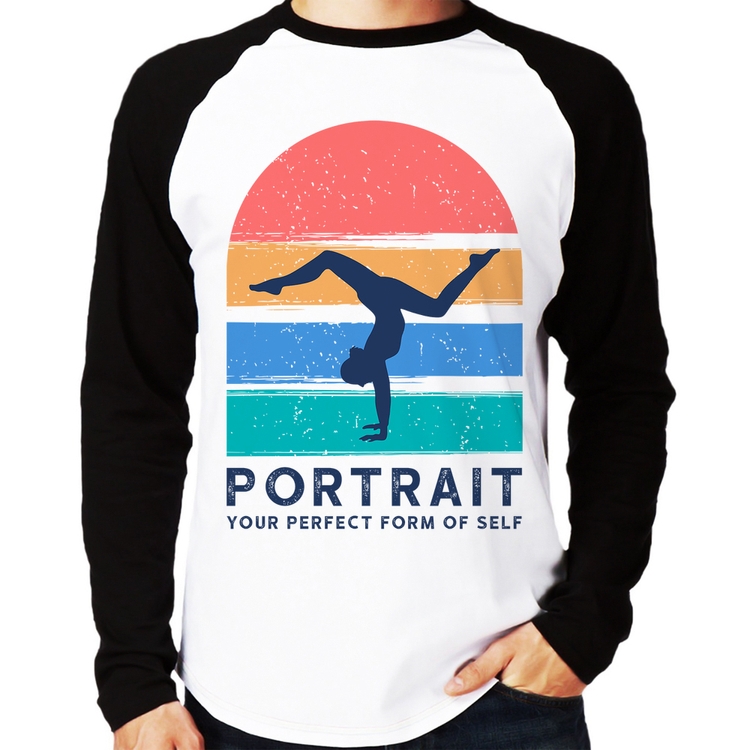 Camiseta Raglan Portrait Your Perfect Form Of Self Manga Longa