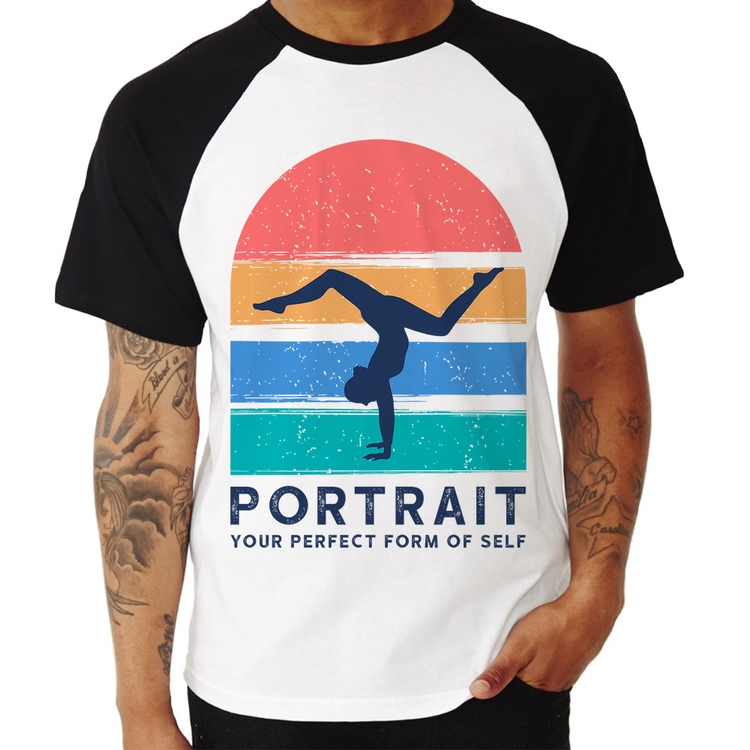 Camiseta Raglan Portrait Your Perfect Form Of Self