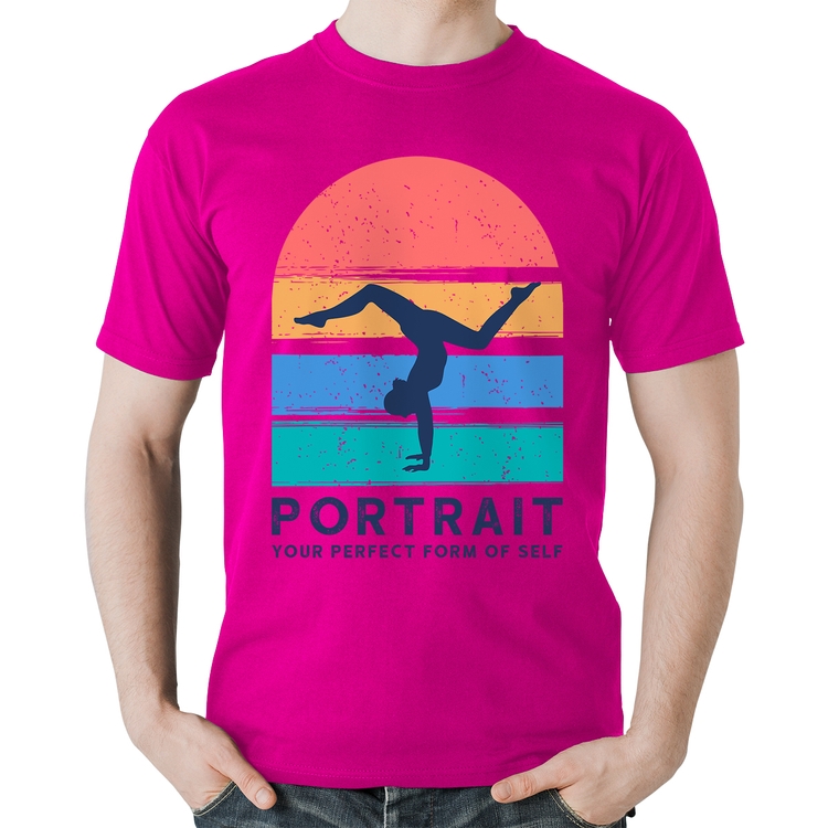 Camiseta Algodão Portrait Your Perfect Form Of Self - Rosa