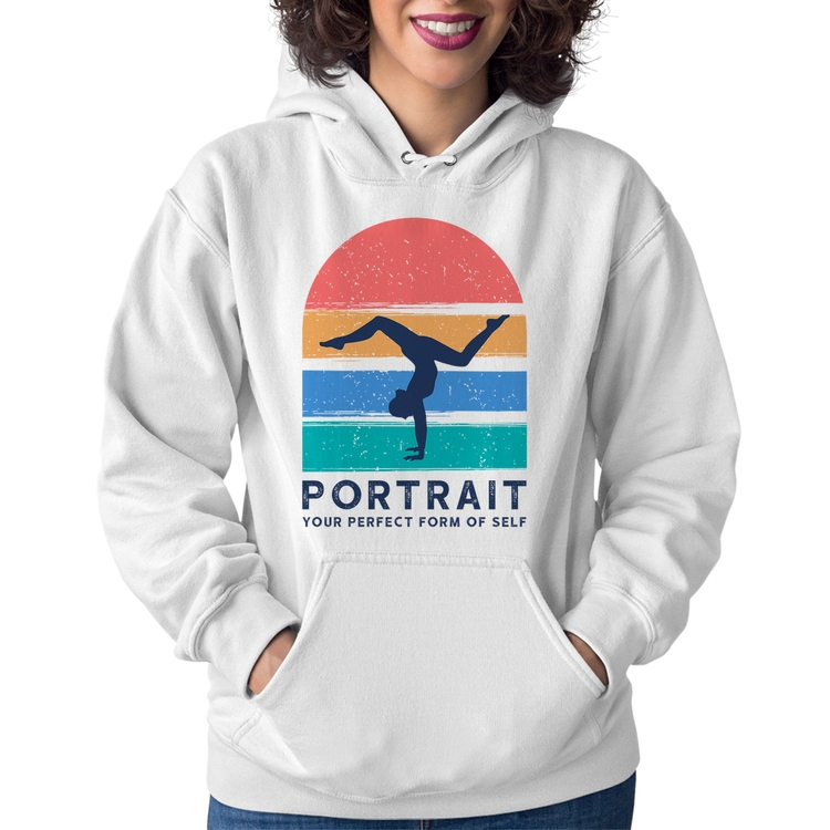 Moletom Feminino Portrait Your Perfect Form Of Self - Branco
