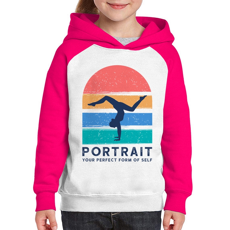 Moletom Infantil Portrait Your Perfect Form Of Self - Branco/Rosa
