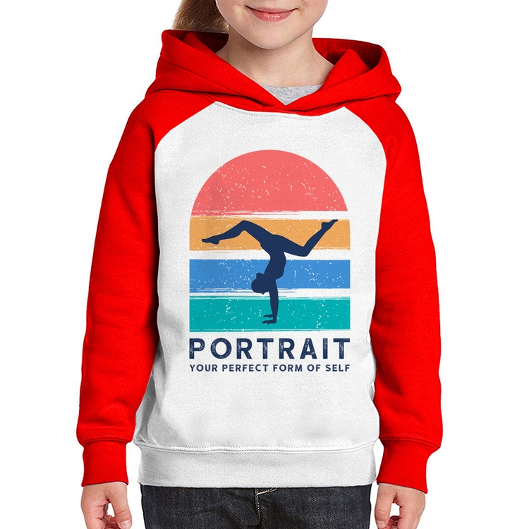 Moletom Infantil Portrait Your Perfect Form Of Self - Branco/Vermelho