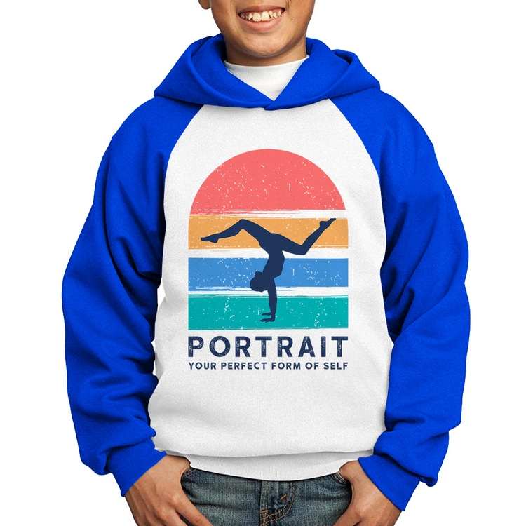 Moletom Infantil Portrait Your Perfect Form Of Self - Branco/Azul