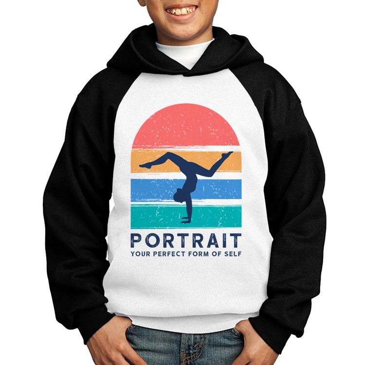 Moletom Infantil Portrait Your Perfect Form Of Self - Branco/Preto