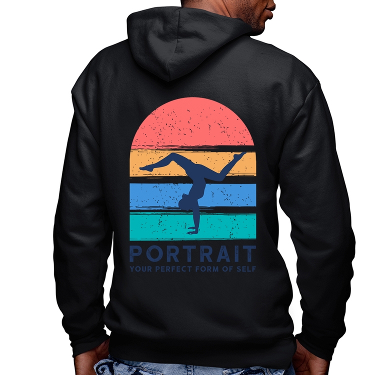 Blusa Moletom Portrait Your Perfect Form Of Self Masculina com Capuz e Zíper