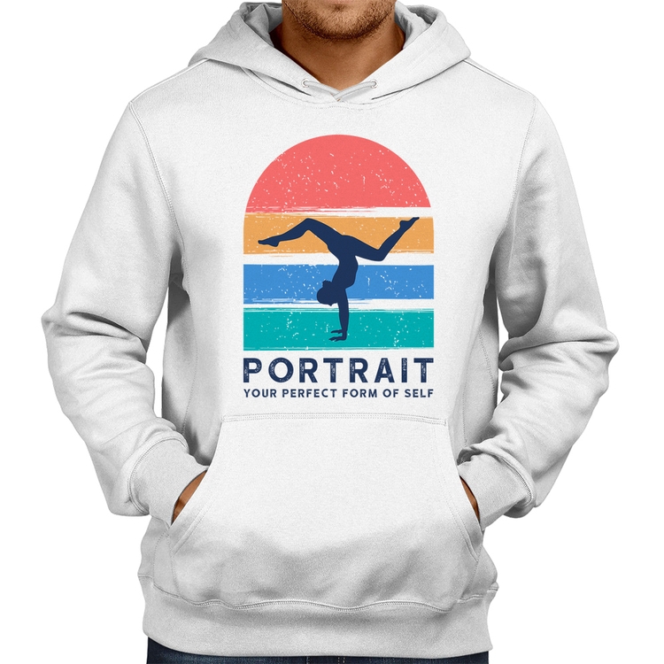 Moletom Portrait Your Perfect Form Of Self - Branco