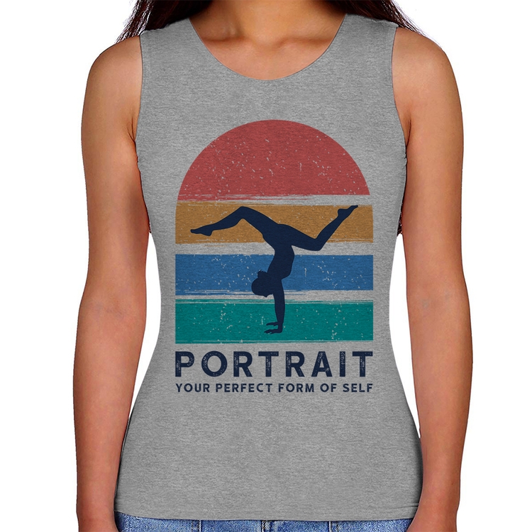 Regata Feminina Portrait Your Perfect Form Of Self - Cinza