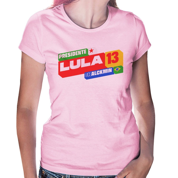 Baby Look Presidente Lula 13 PT 2026 - Rosa Bebê