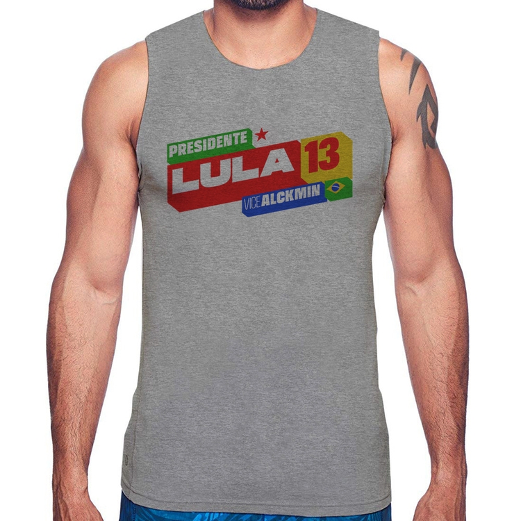 Regata Presidente Lula 13 PT 2026 - Cinza