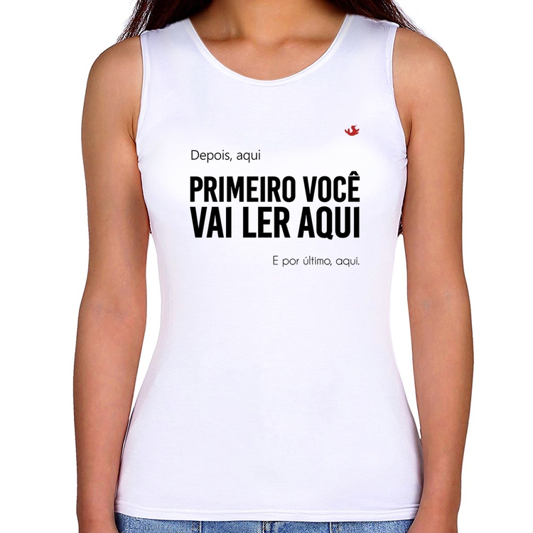 Regata Feminina Primeiro você vai ler aqui