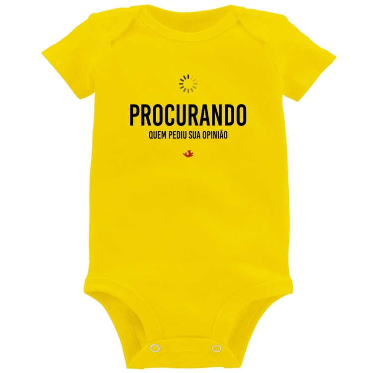 Body Bebê Procurando quem pediu sua opinião - Amarelo