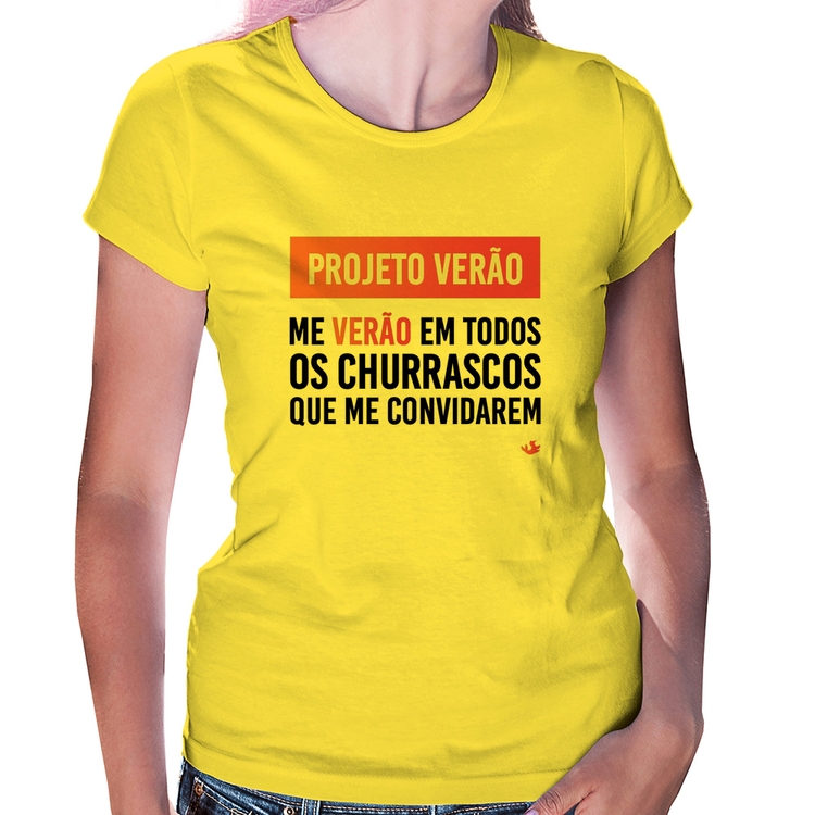 Baby Look Projeto Verão - Amarela