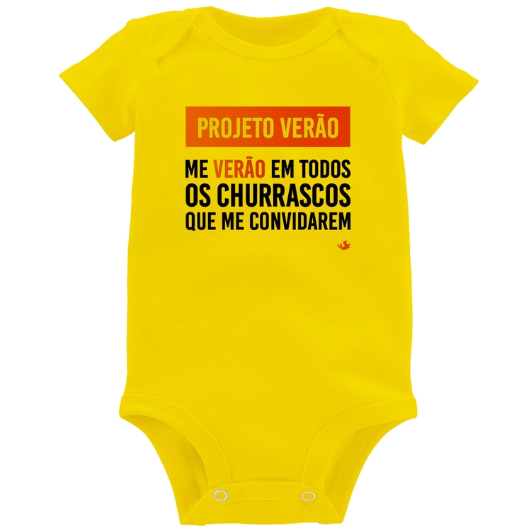 Body Bebê Projeto Verão - Amarelo