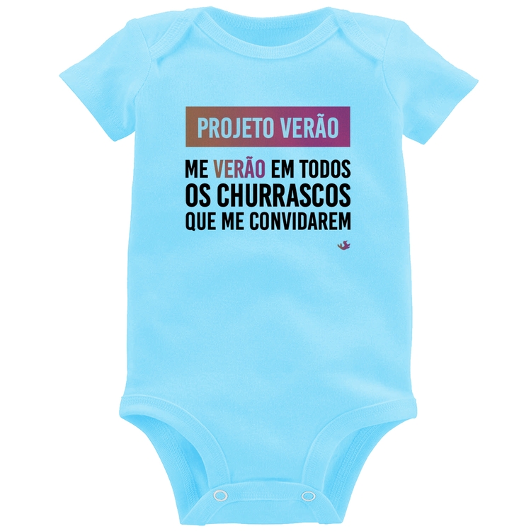Body Bebê Projeto Verão - Azul Bebê