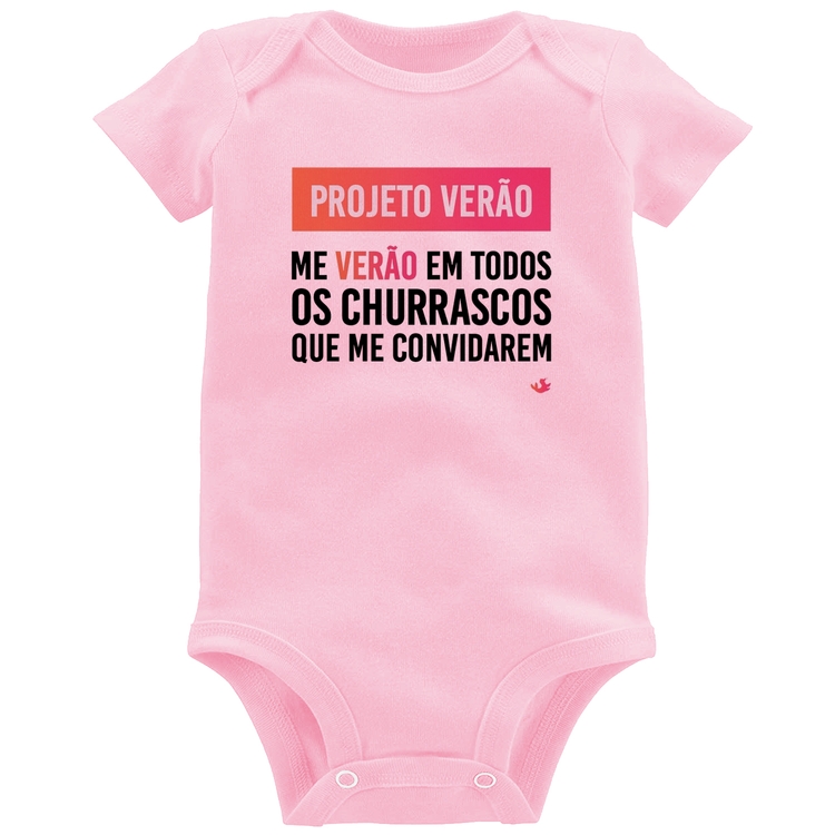 Body Bebê Projeto Verão - Rosa Bebê